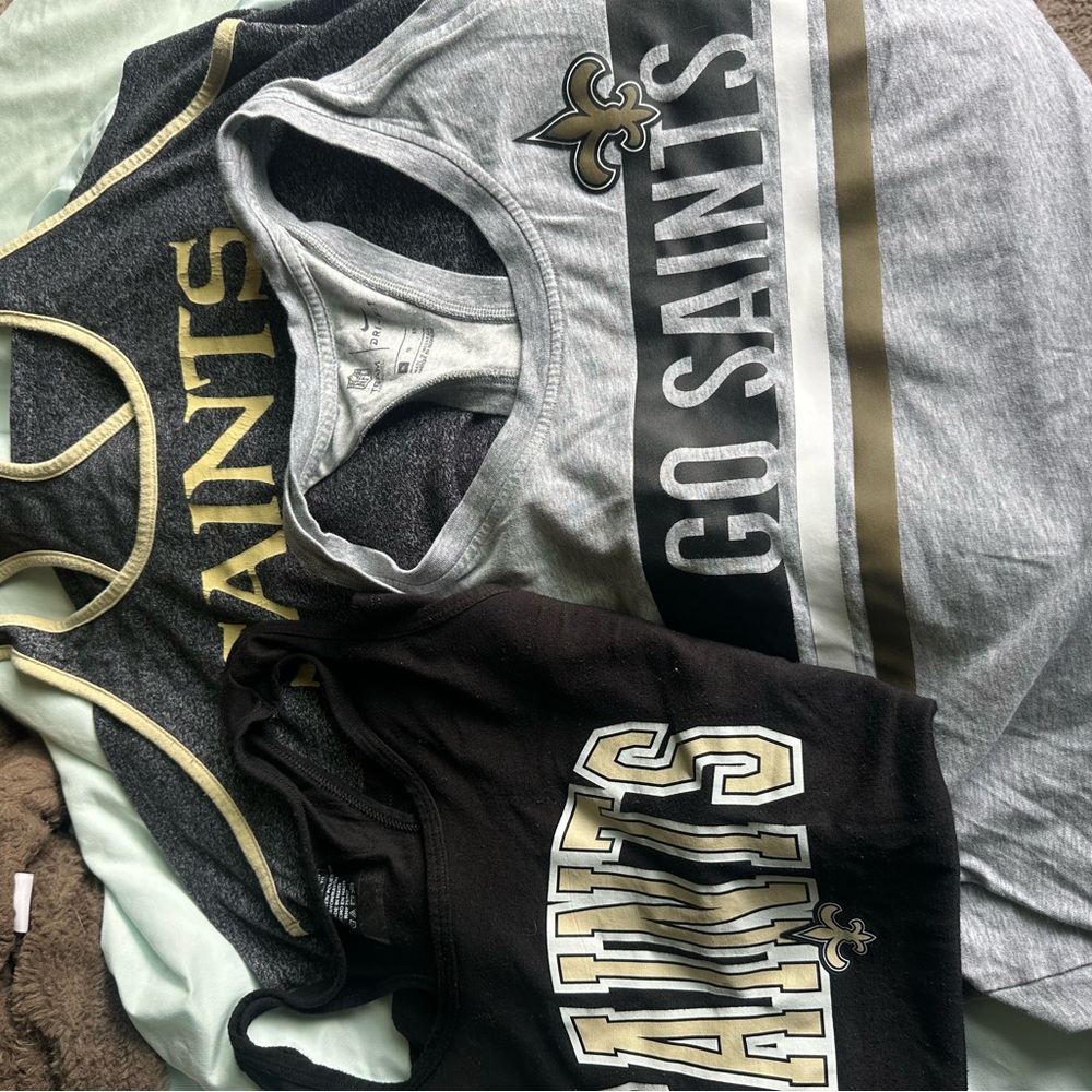 Nike New Orleans Saints Tank Tops - Gray, Black, Gold